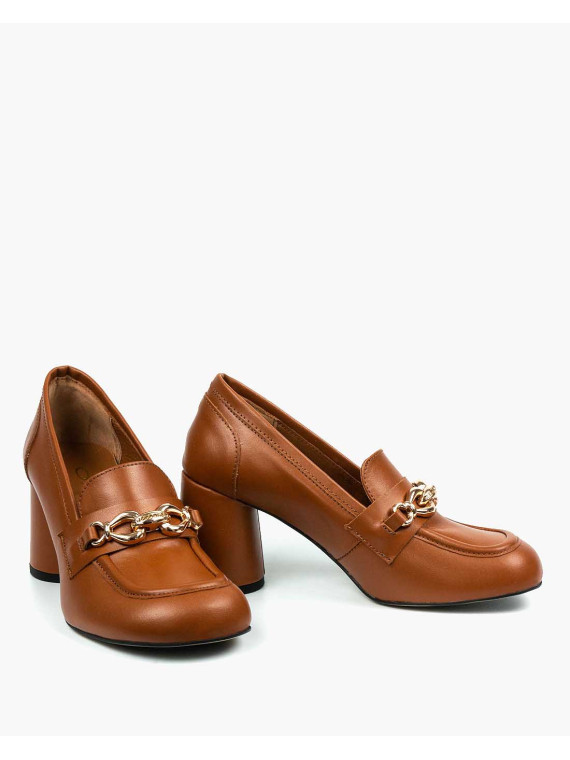 Rude półbuty damskie skórzane