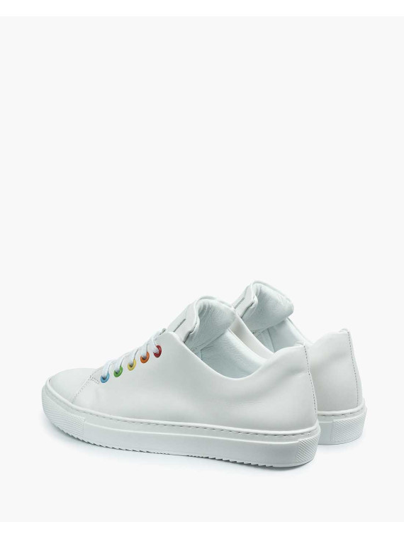 Białe trampki damskie skórzane