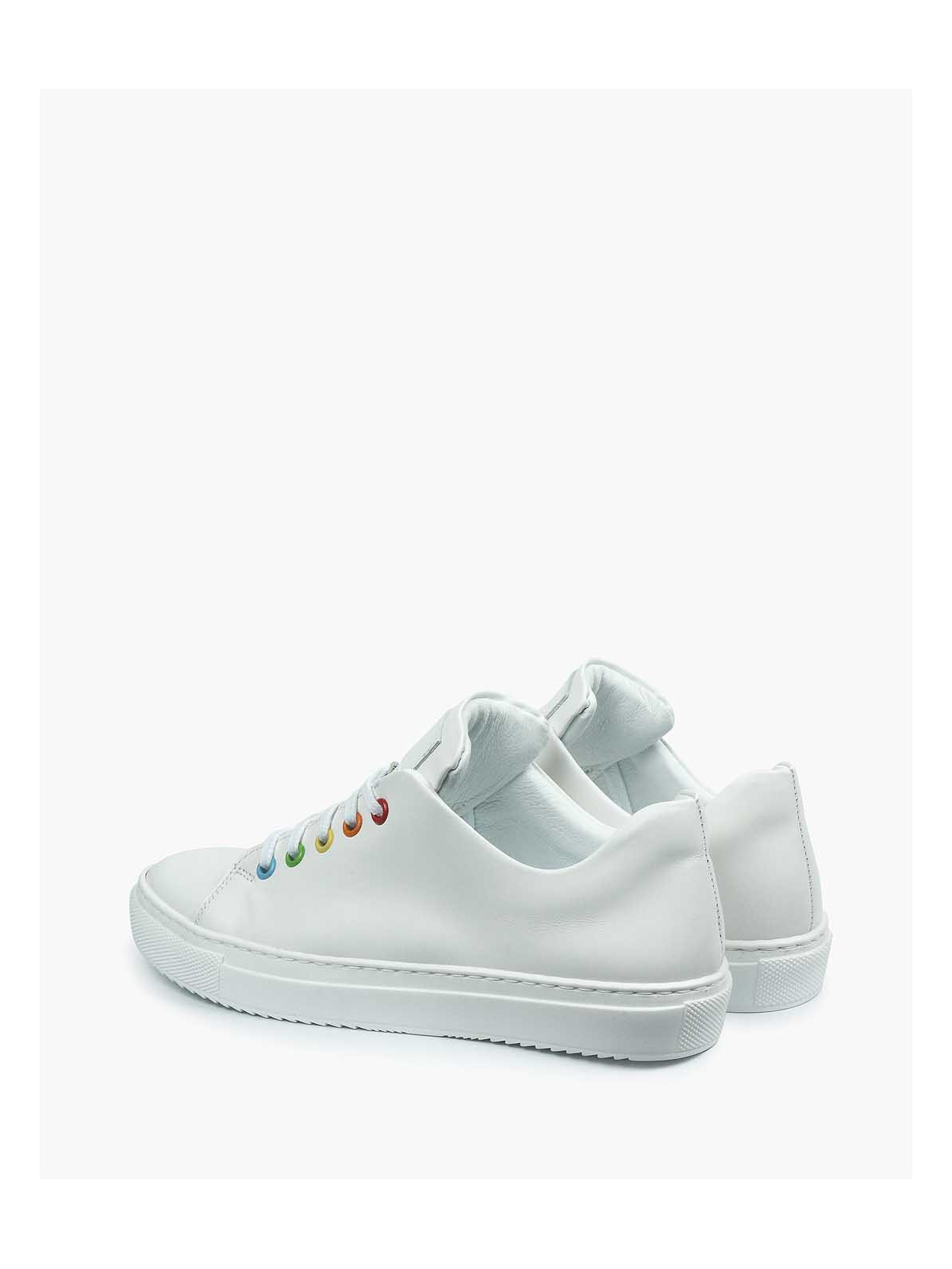 Białe trampki damskie skórzane