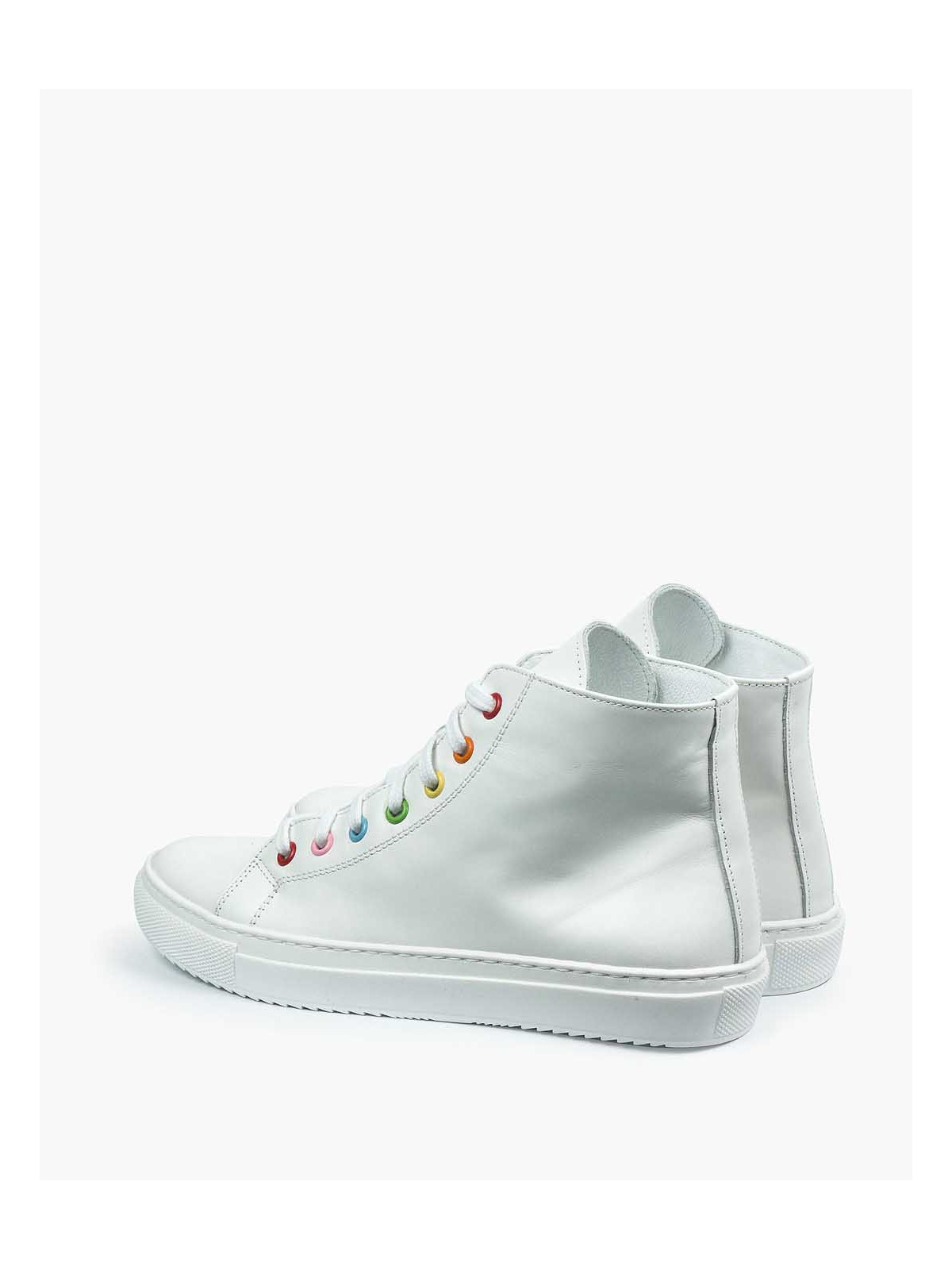 Białe trampki damskie skórzane