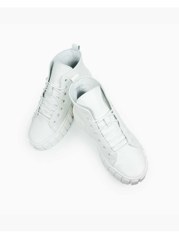 Białe trampki damskie skórzane