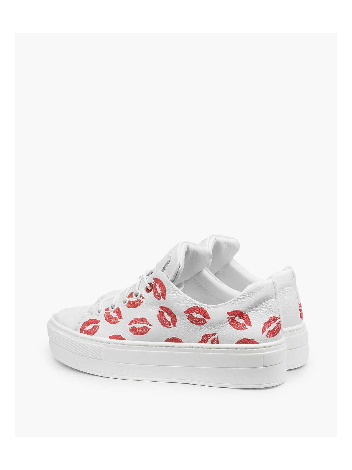 Białe trampki damskie skórzane