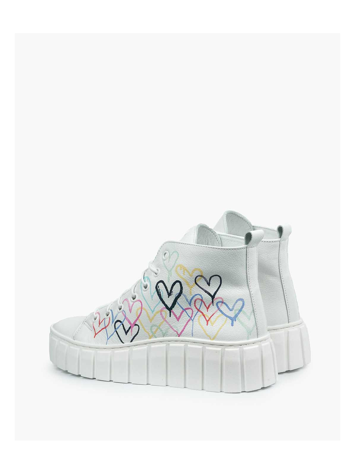 Białe trampki damskie skórzane