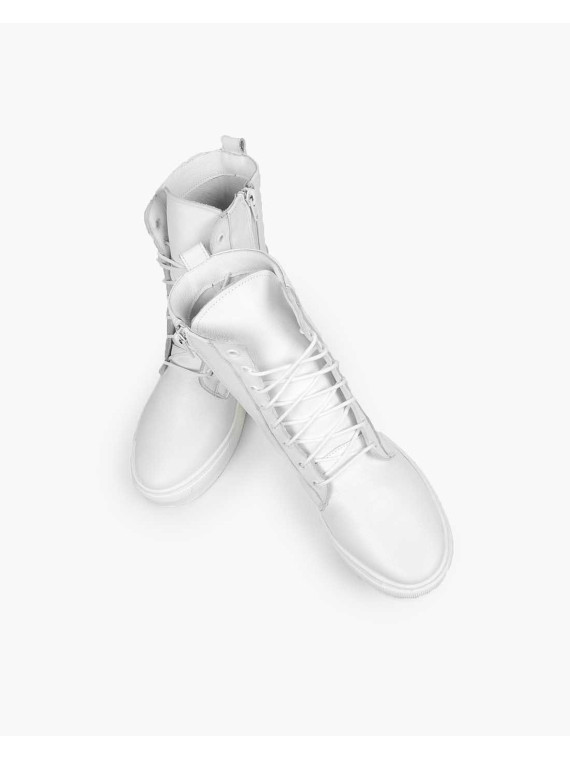 Białe trampki damskie skórzane