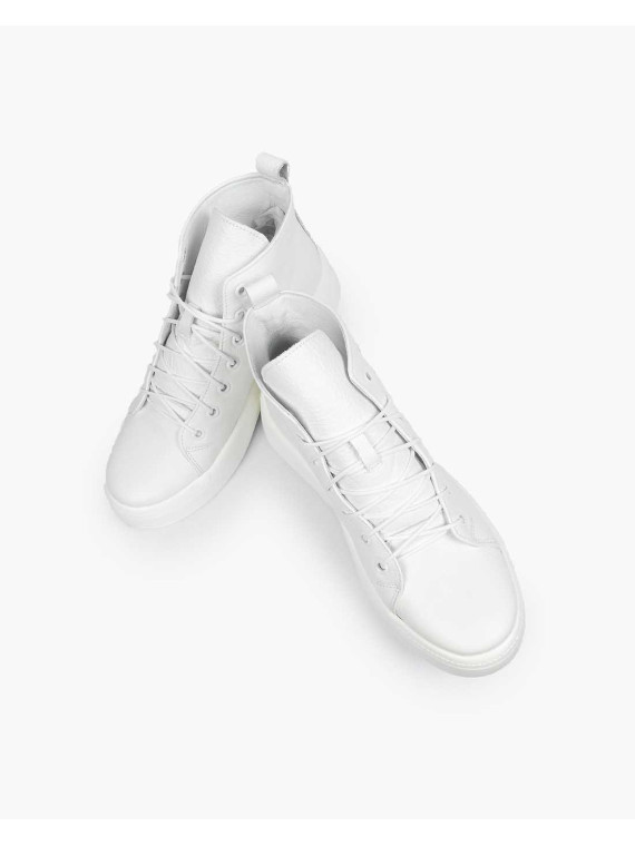 Białe trampki damskie skórzane