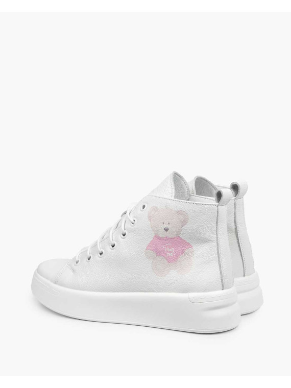 Białe trampki damskie skórzane