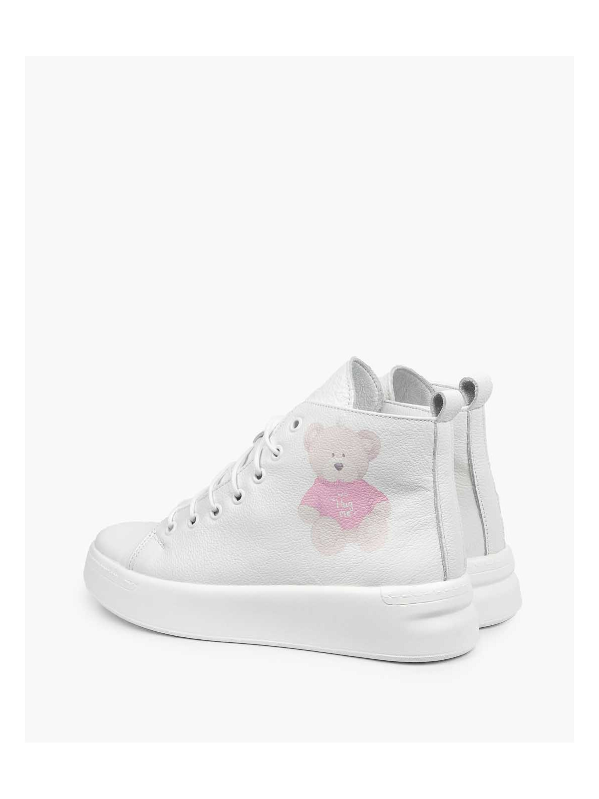 Białe trampki damskie skórzane