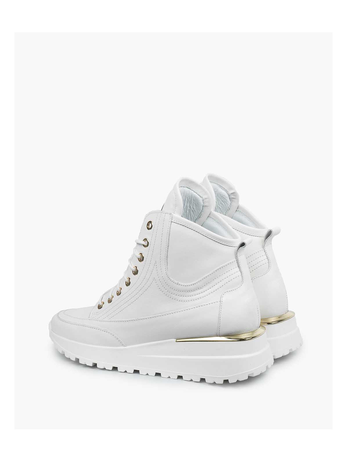 Białe sneakersy damskie skórzane