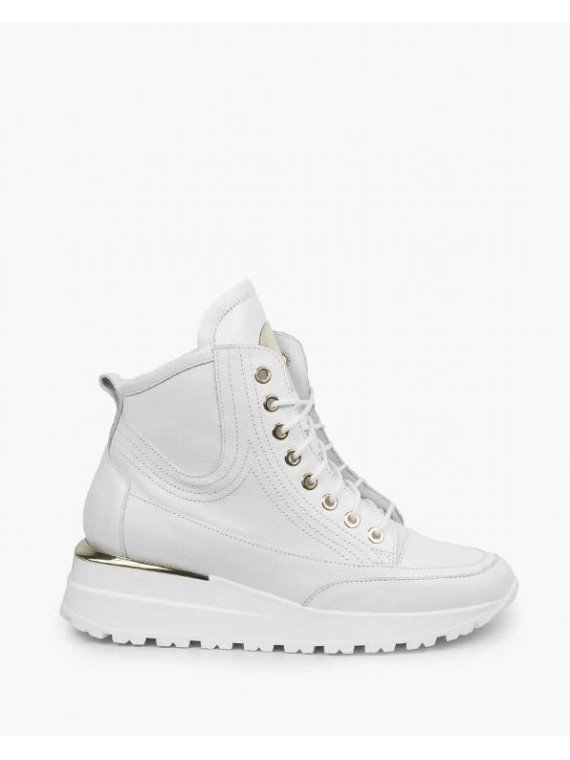 Białe sneakersy damskie skórzane