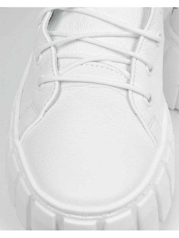 Białe trampki damskie skórzane