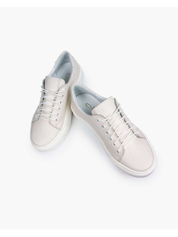 Białe trampki damskie skórzane