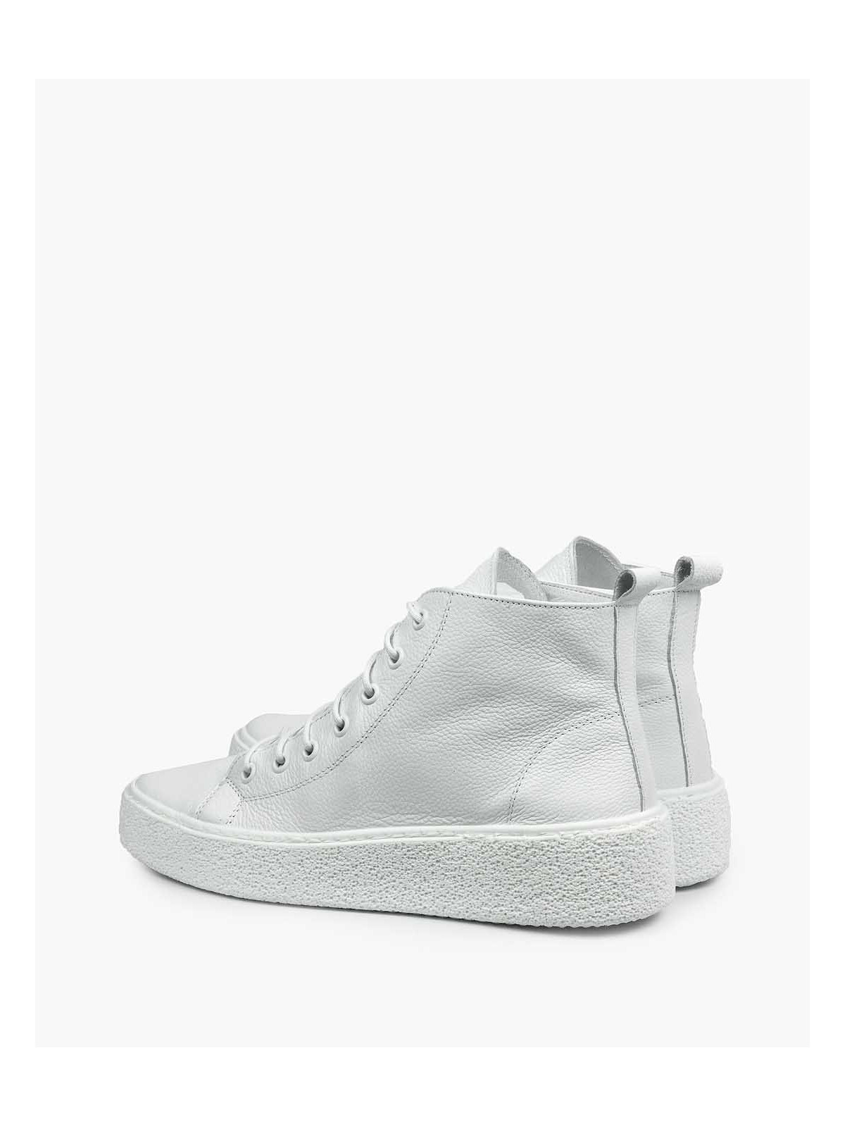 Białe trampki damskie skórzane