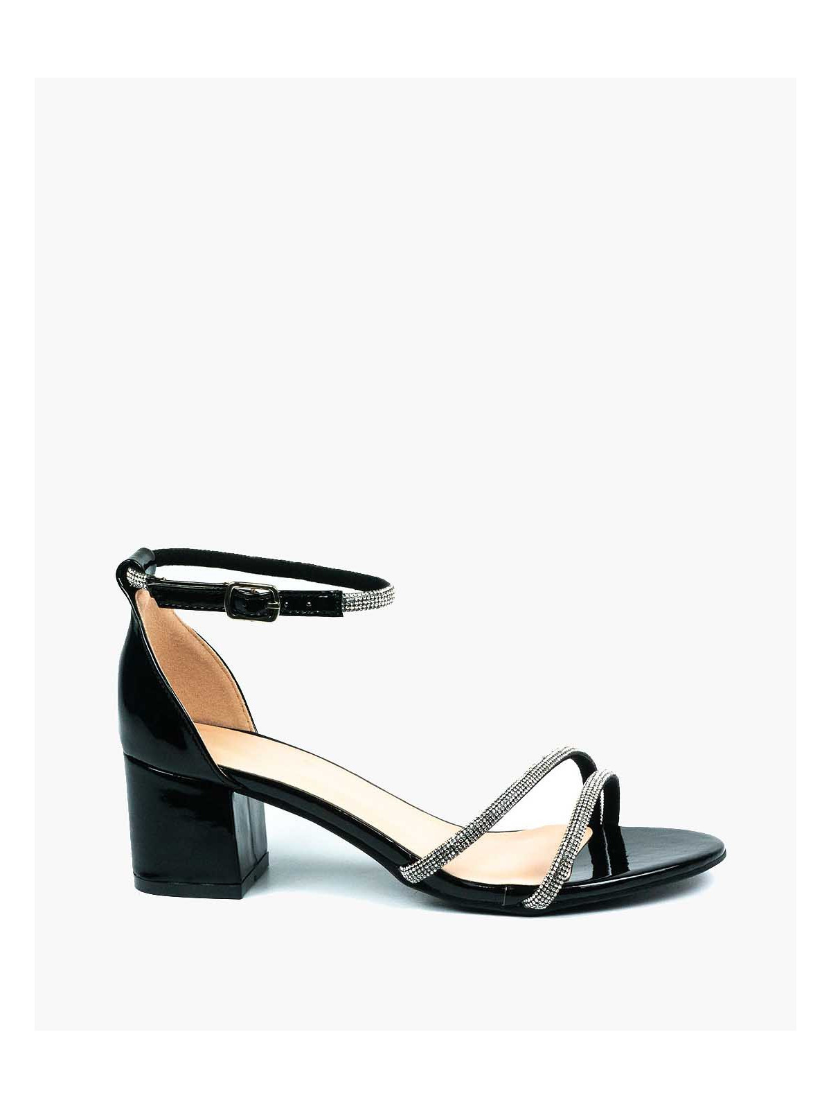 Czarne sandały damskie skórzane
