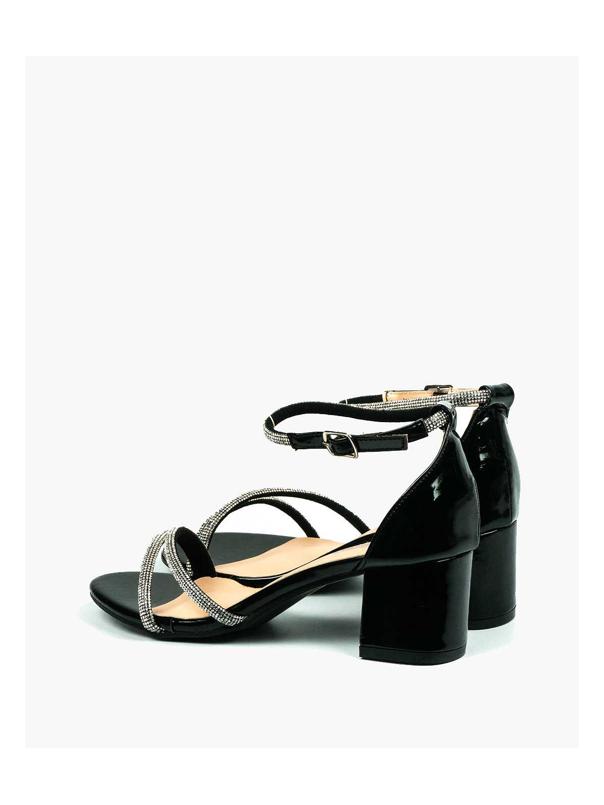 Czarne sandały damskie skórzane