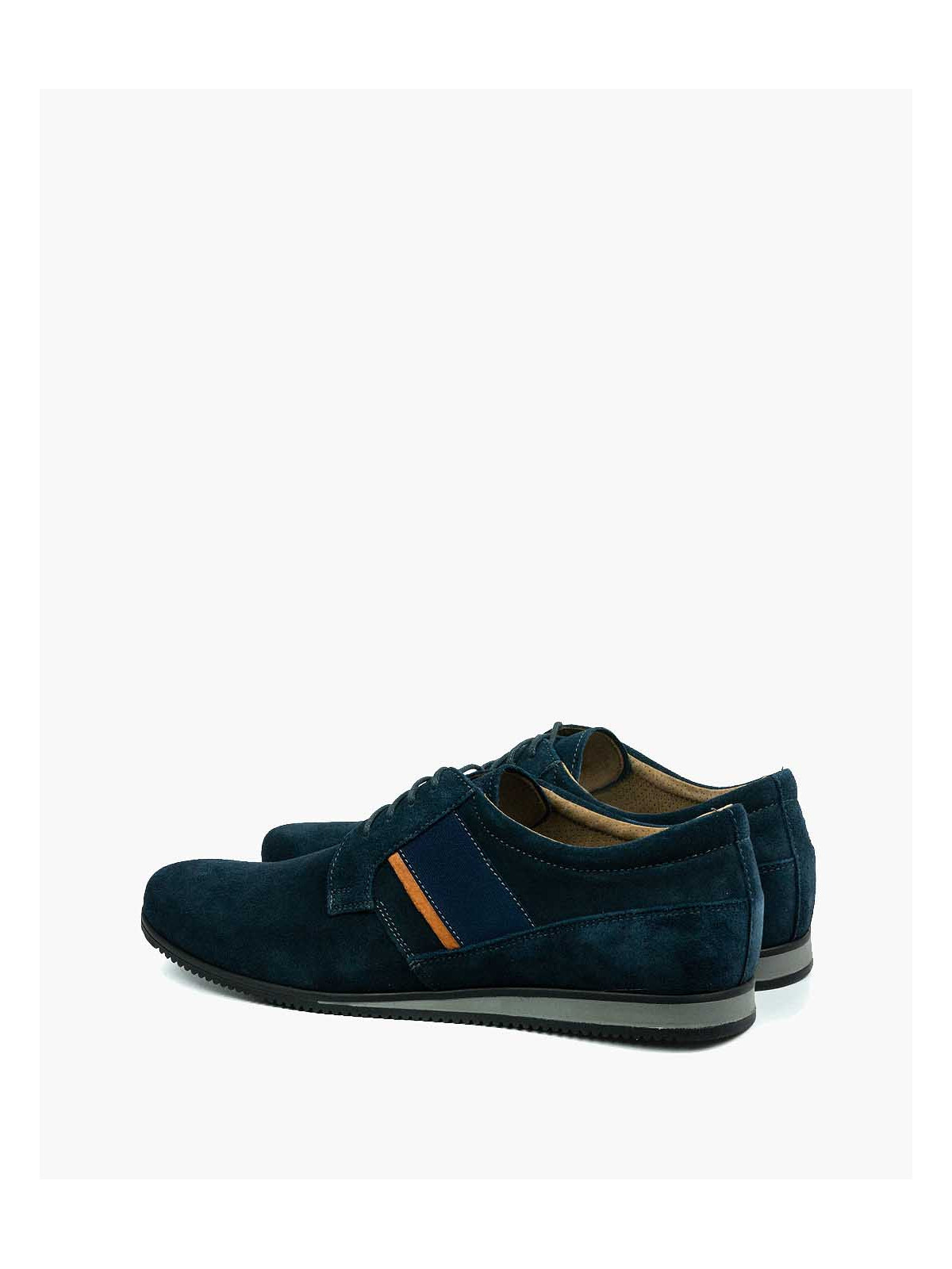 Granatowe półbuty męskie skórzane