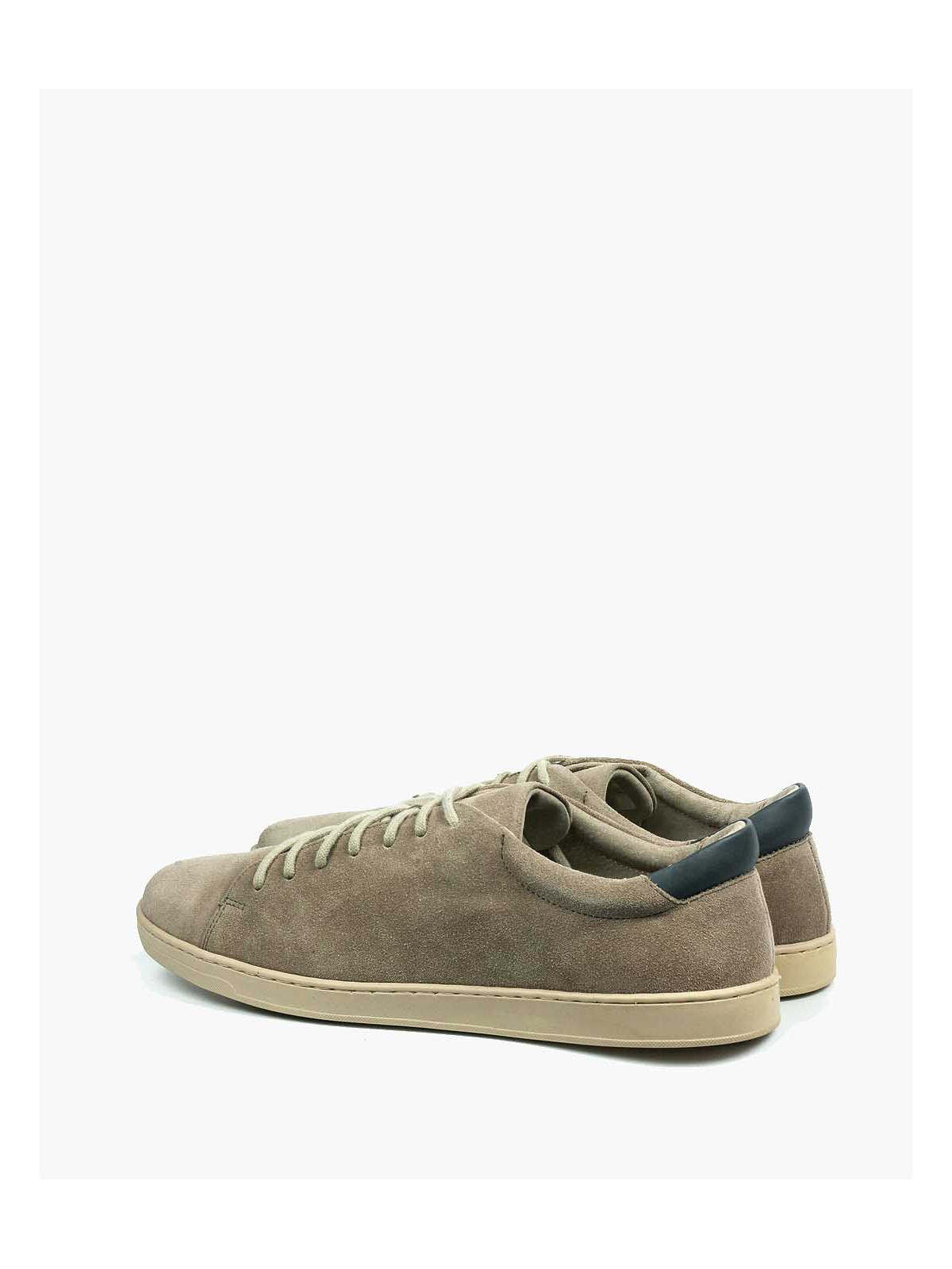 Beżowe trampki męskie skórzane