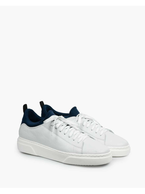 Białe trampki męskie skórzane