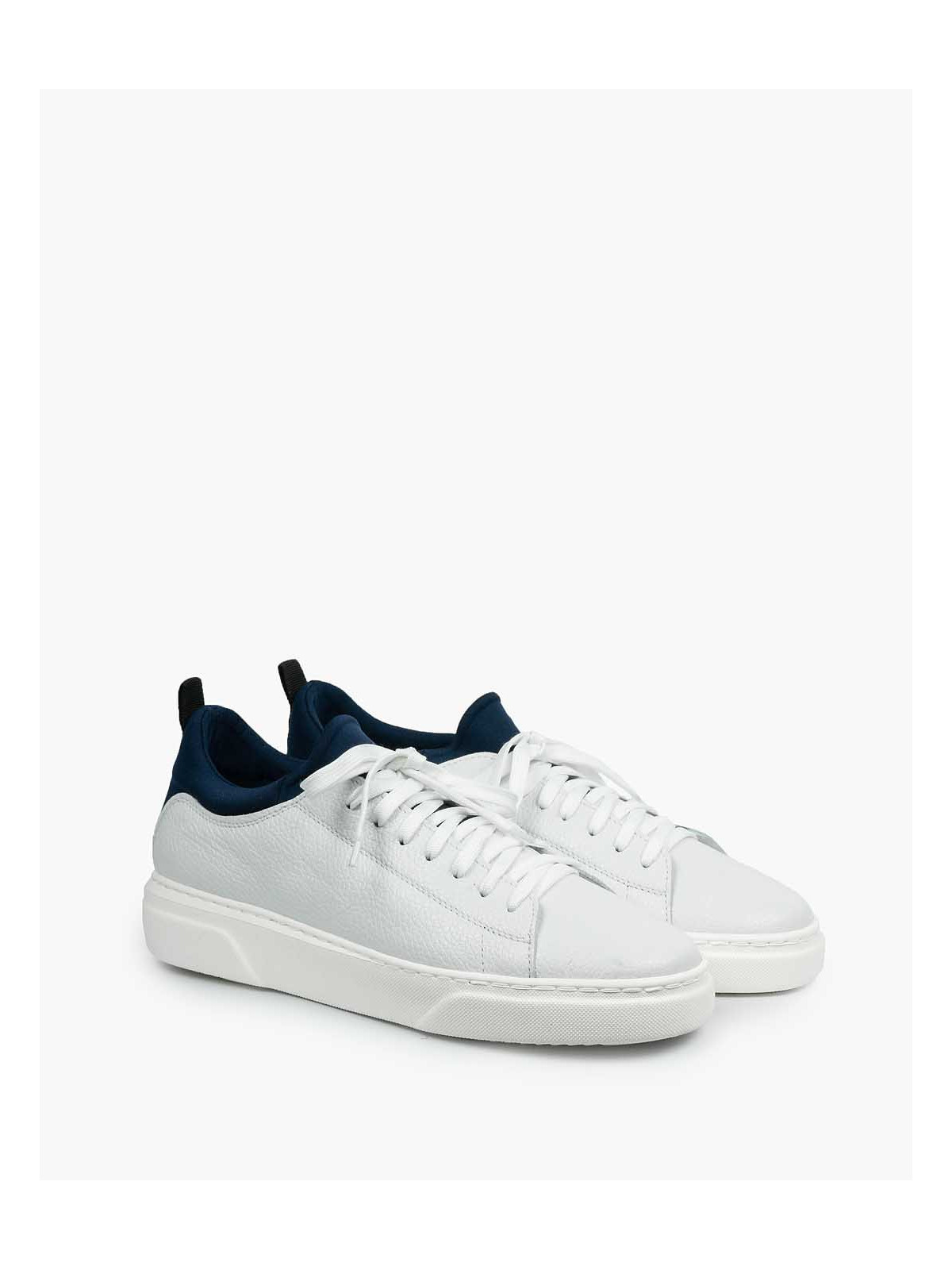 Białe trampki męskie skórzane