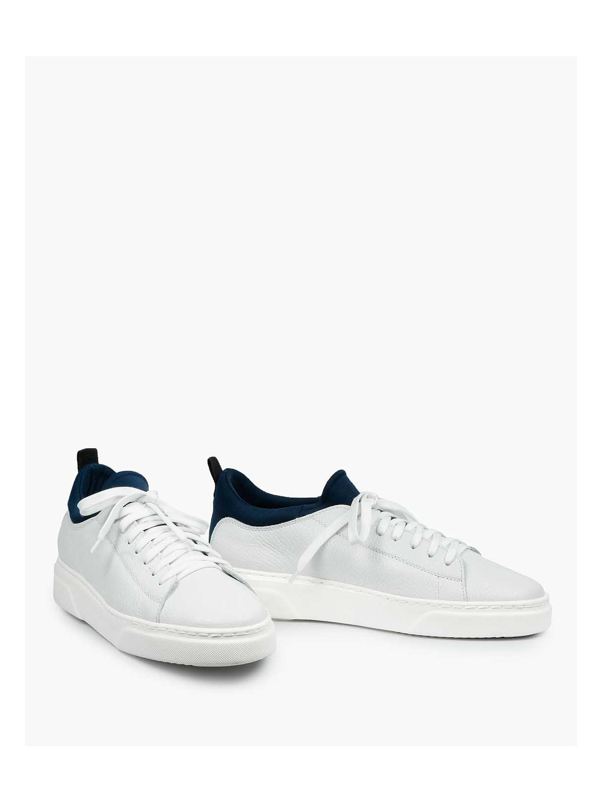 Białe trampki męskie skórzane