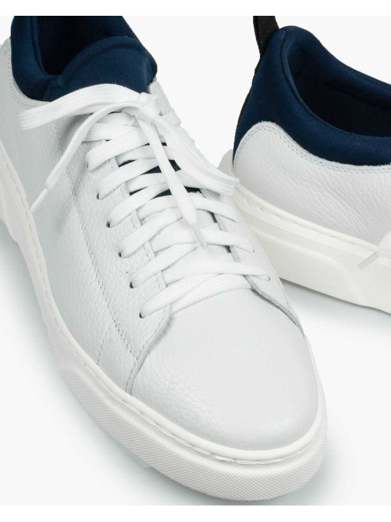 Białe trampki męskie skórzane