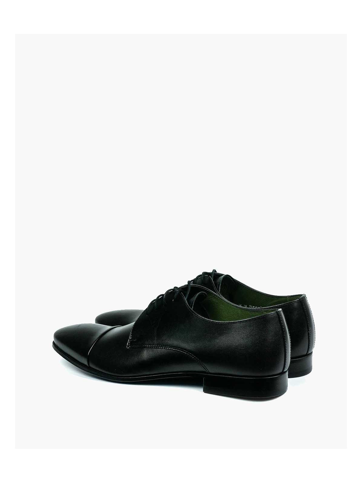 Czarne półbuty męskie skórzane