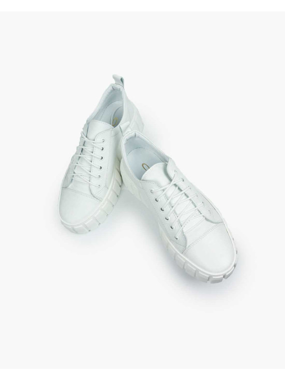 Białe trampki damskie skórzane