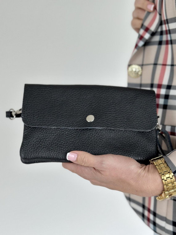 Czarna torebka damska skórzana