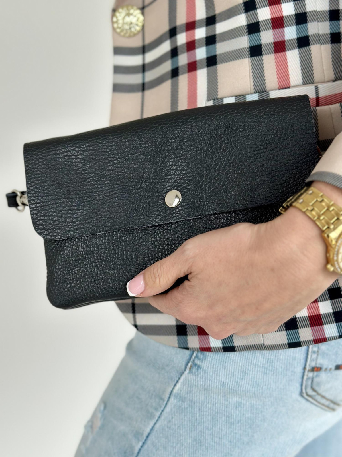 Czarna torebka damska skórzana