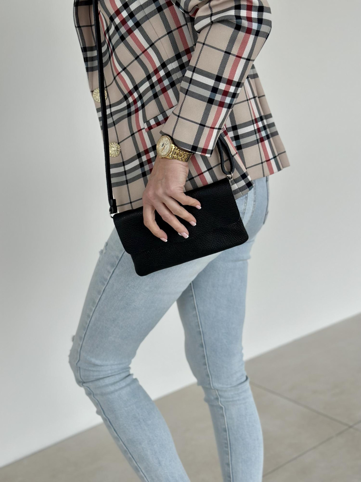 Czarna torebka damska skórzana