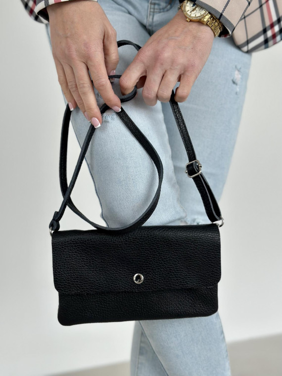 Czarna torebka damska skórzana