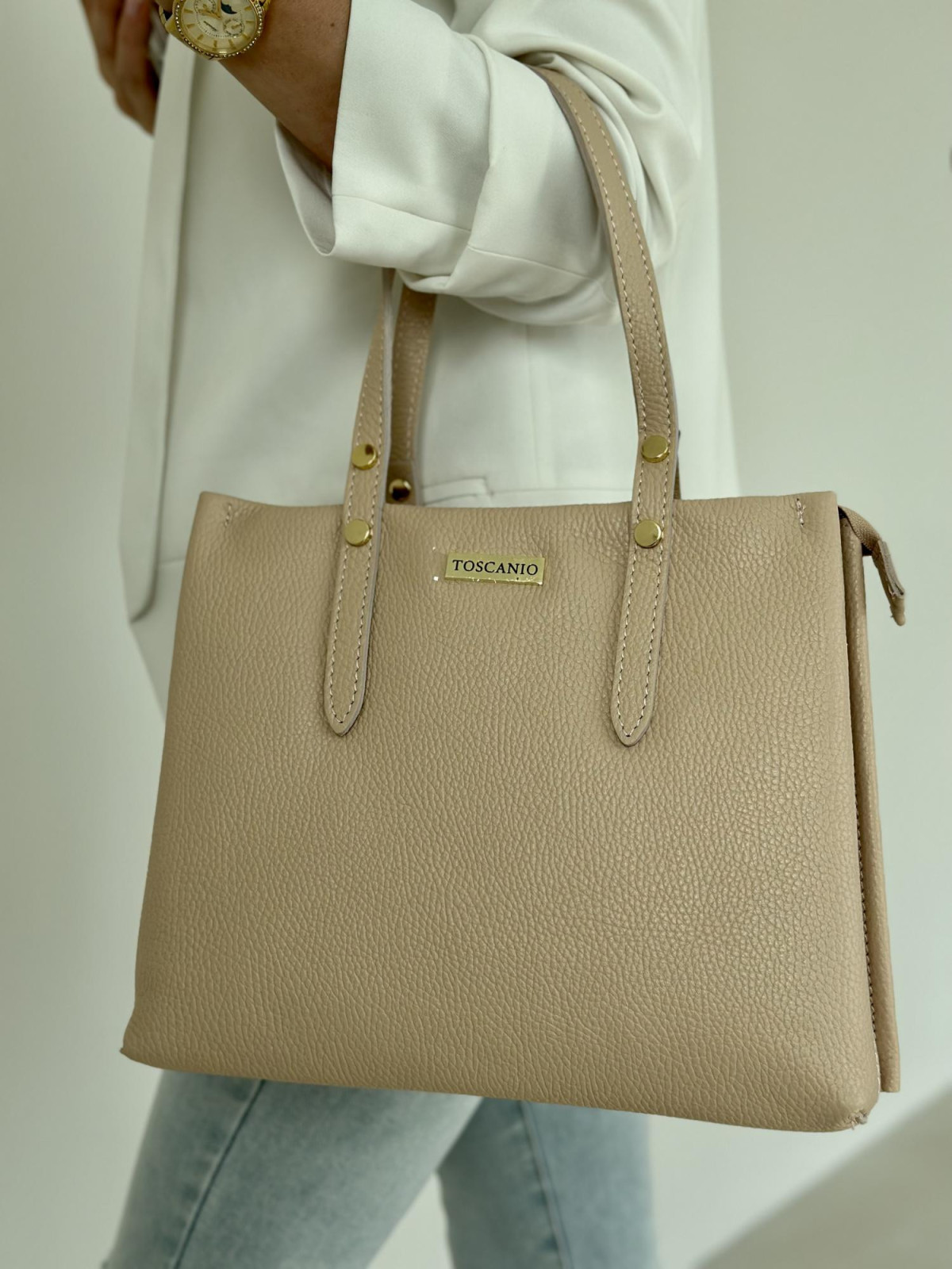 Różowa torebka damska skórzana