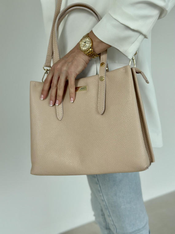 Różowa torebka damska skórzana