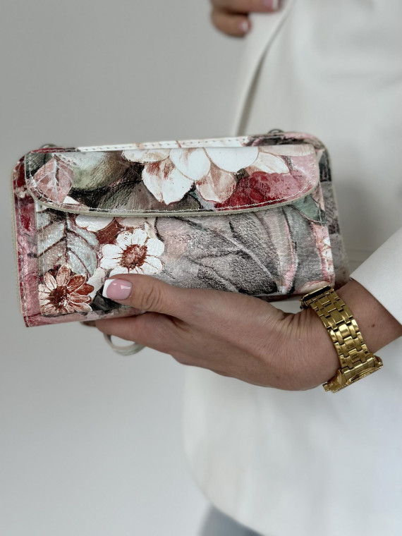 Torebka wielokolorowa damska skórzana