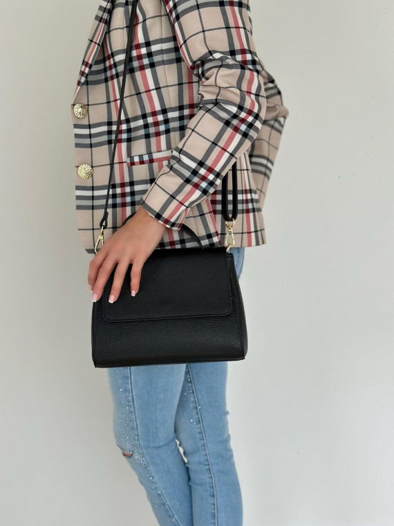 Czarna torebka damska skórzana