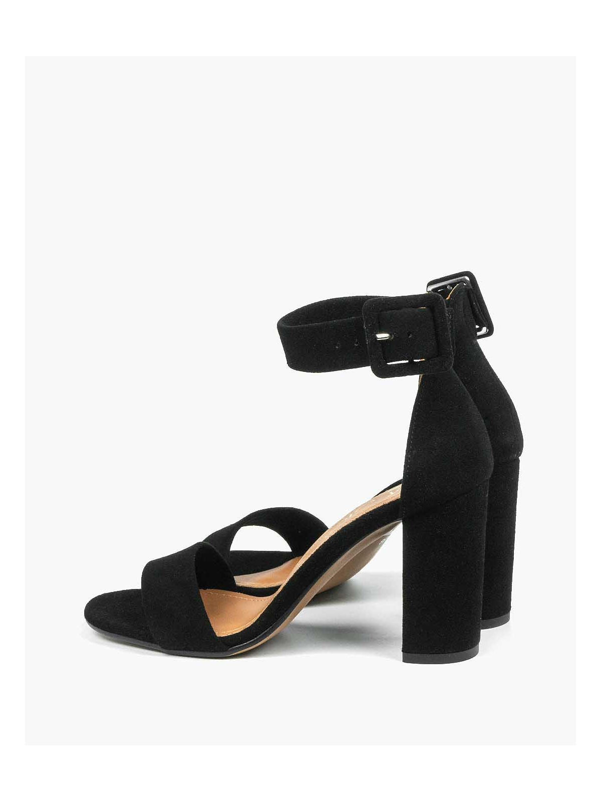 Czarne sandały damskie skórzane