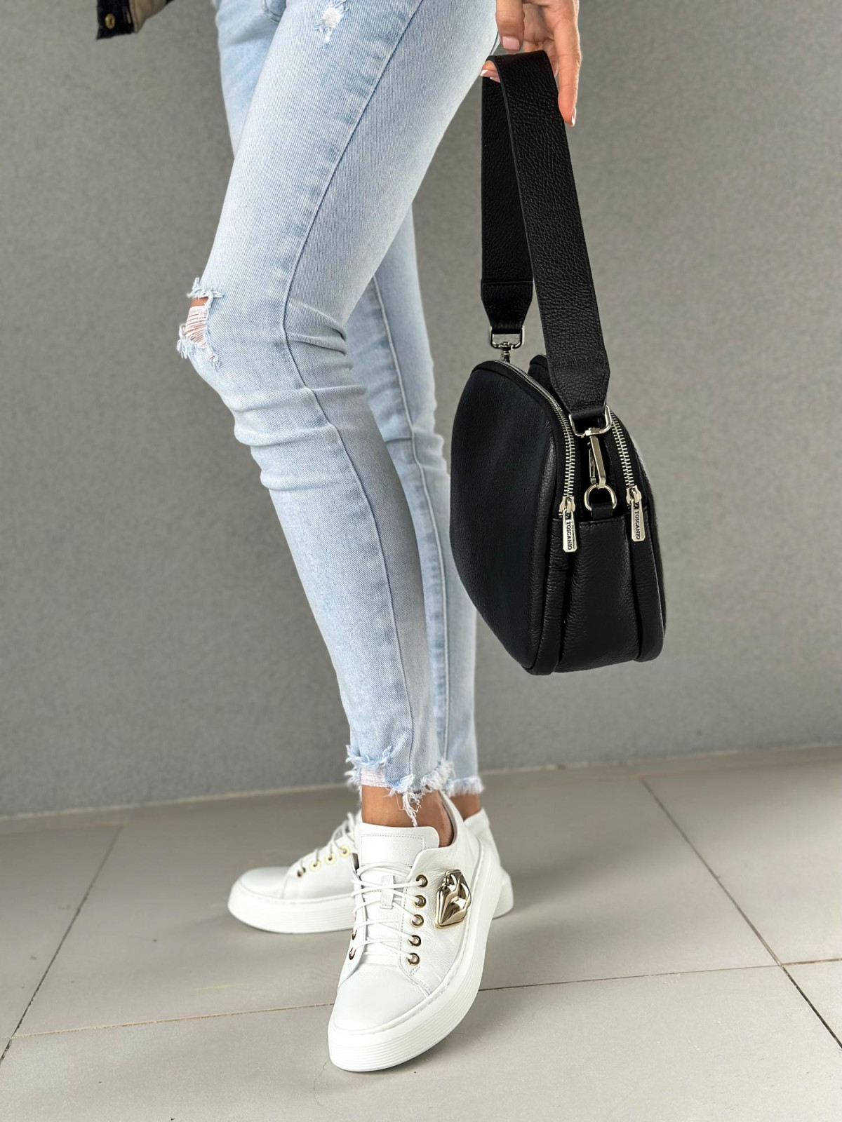 Czarna torebka damska skórzana