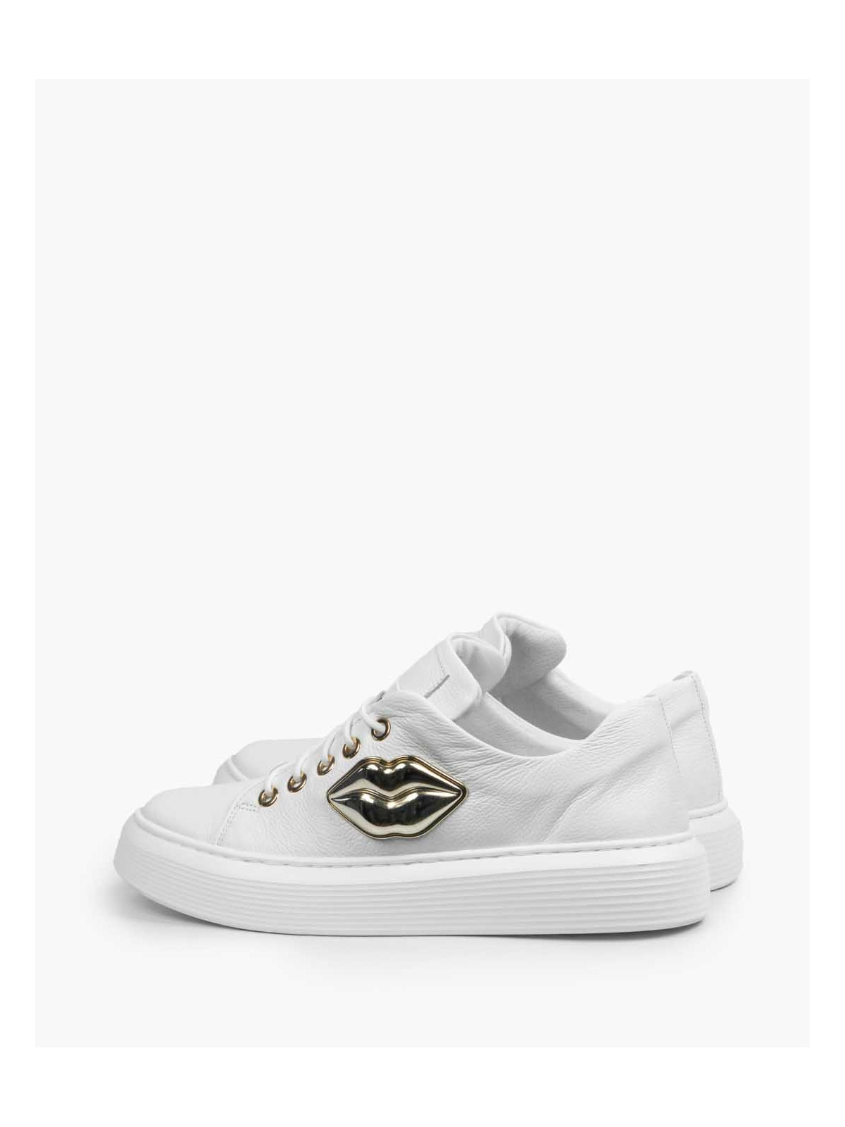 Białe trampki damskie skórzane