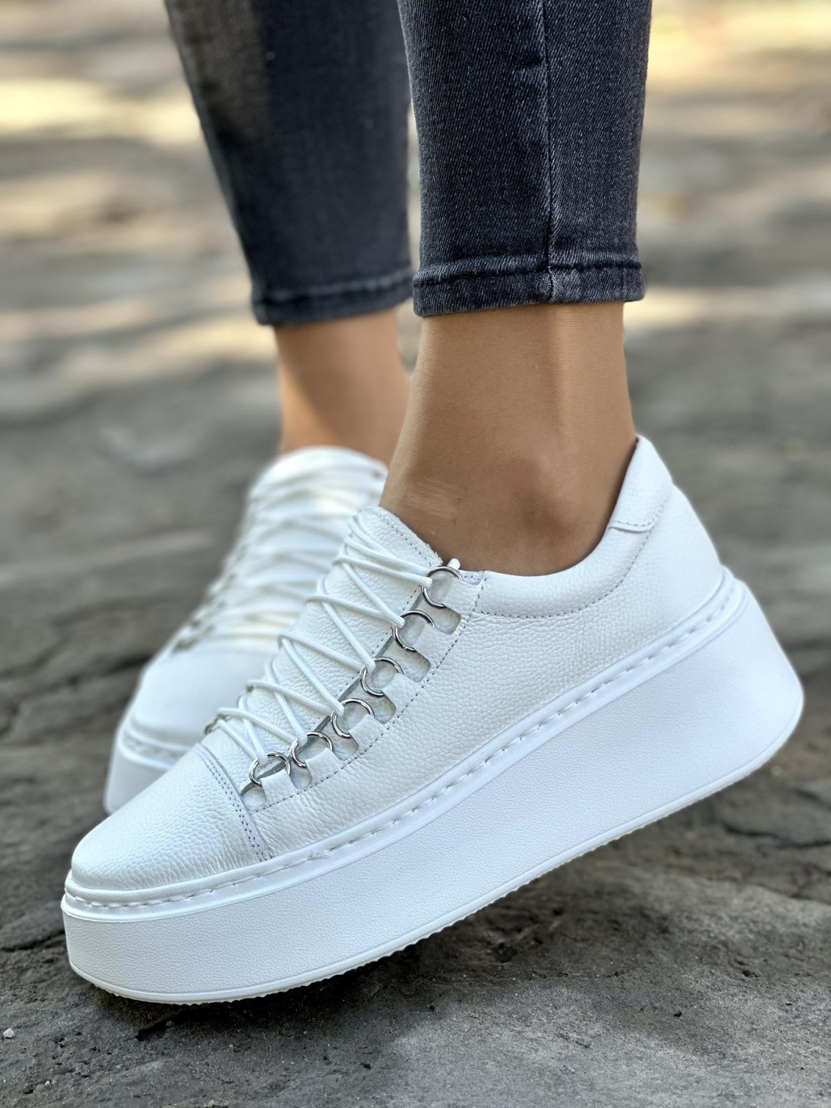 Stylowe sneakersy OLEKSY ze skóry Polskiej produkcji