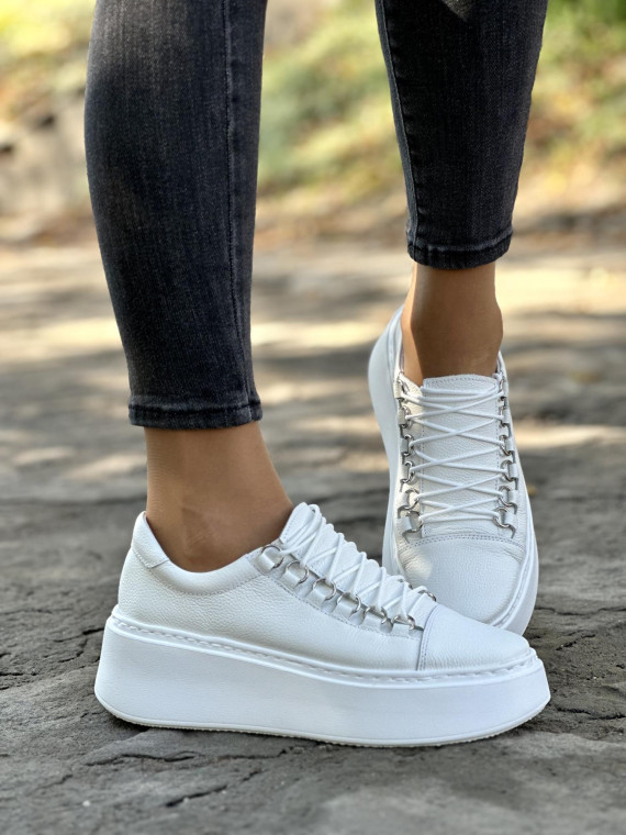 Stylowe sneakersy OLEKSY ze skóry Polskiej produkcji