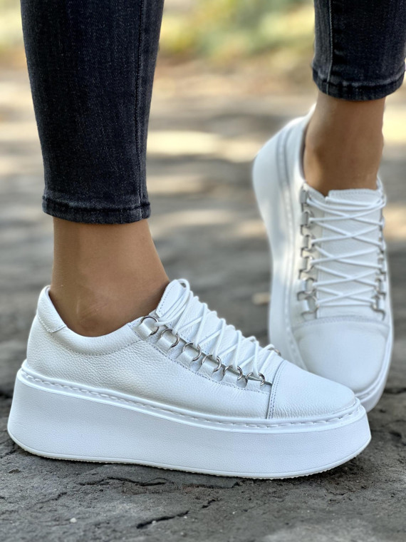 Stylowe sneakersy OLEKSY ze skóry Polskiej produkcji