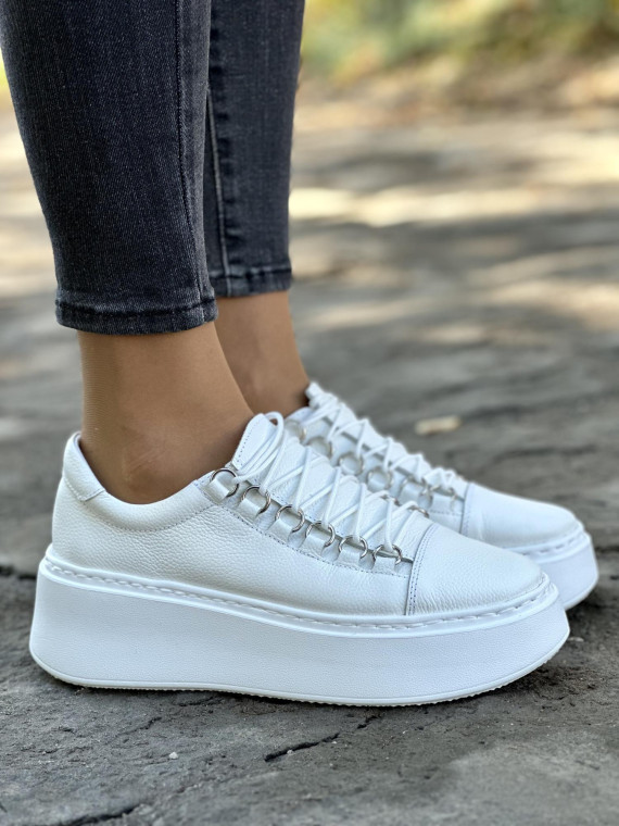 Stylowe sneakersy OLEKSY ze skóry Polskiej produkcji