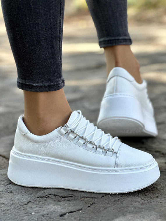 Stylowe sneakersy OLEKSY ze skóry Polskiej produkcji