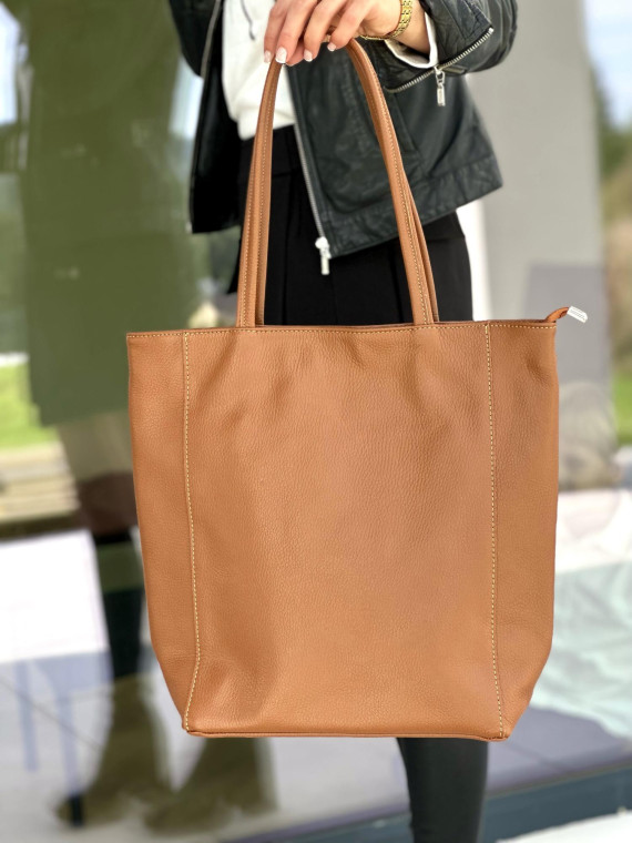 Ruda torebka damska skórzana