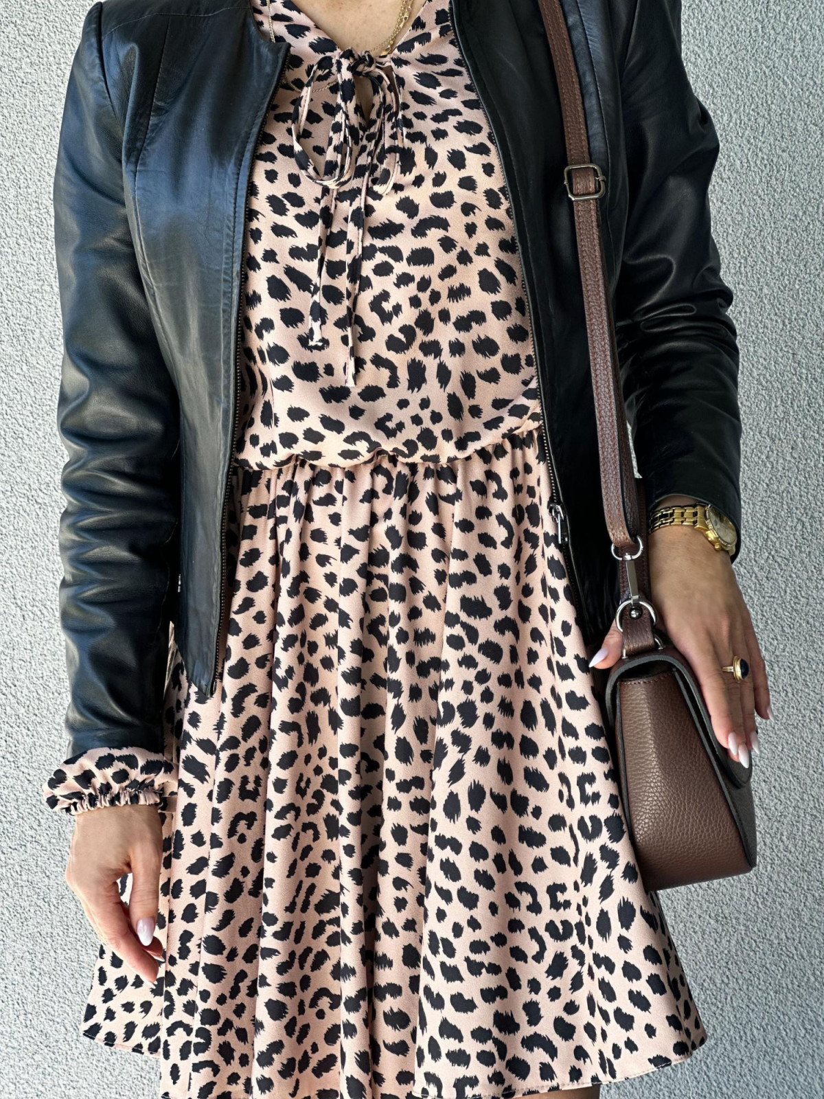 Brązowa torebka damska skórzana