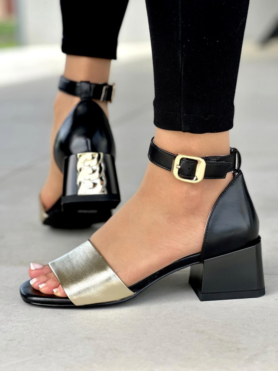 Czarno-zlote-sandaly-na-slupku-skora-naturalna