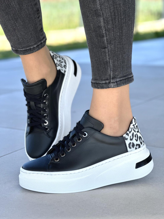 Czarne-trampki-damskie-skorzane-OLEKSY-polskiej-produkcji-na-grubej-podeszie