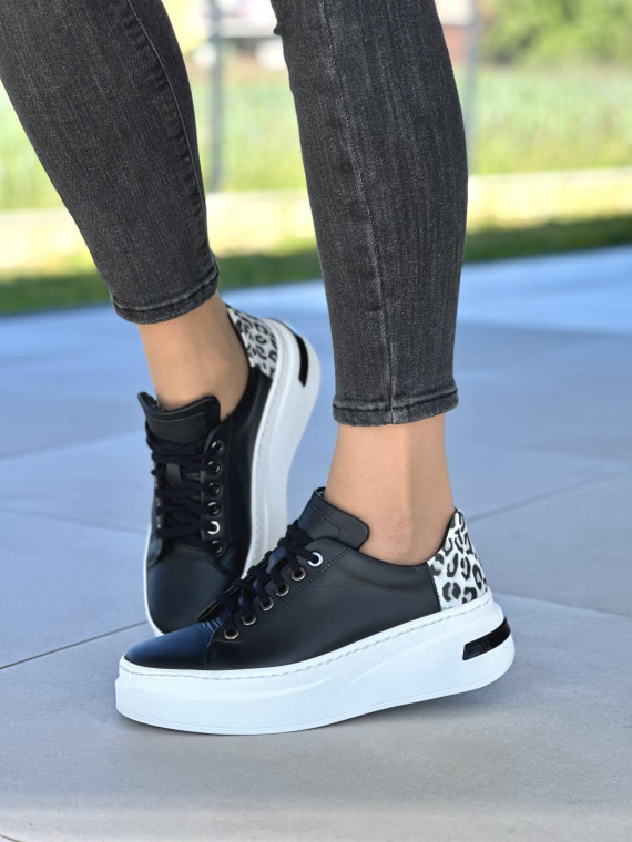 Czarne-trampki-damskie-skorzane-OLEKSY-polskiej-produkcji-na-grubej-podeszie