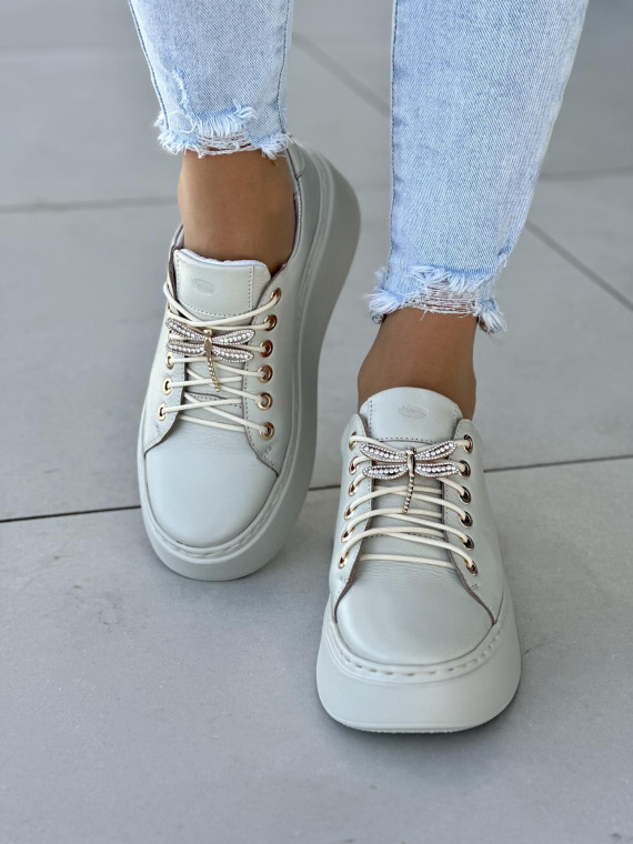 Bezowe-trampki-damskie-skorzane-OLEKSY-polskiej-produkcji-na-grubej-podeszwie