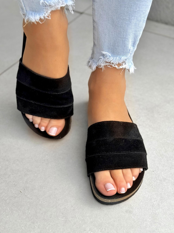 Klapki damskie OLEKSY ze skóry naturalnej Polskiej produkcji