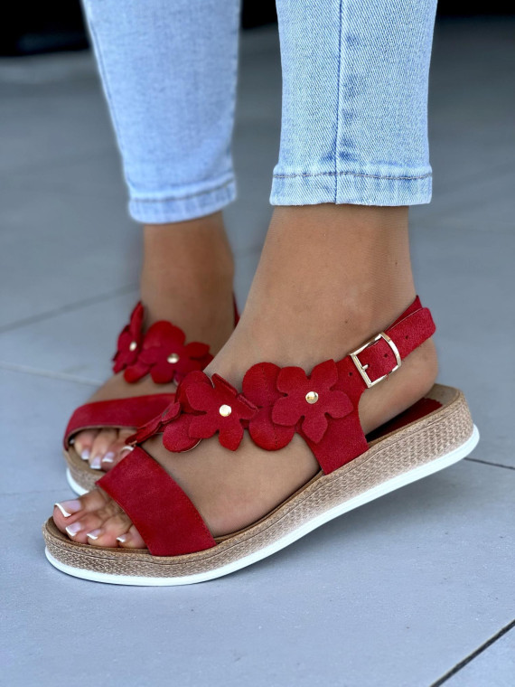 Czerwone-sandaly-damskie-skorzane-OLEKSY-polskiej-produkcji